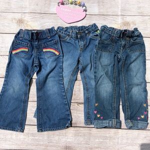 3T jean lot. 3 pairs-Carter’s, Oshkosk, Gymboree